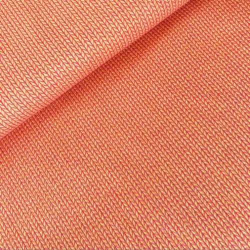 Bio Jacquard Jersey - Knit Knit - Mélange colza/ortensia - Tender Kiss - Hamburger Liebe